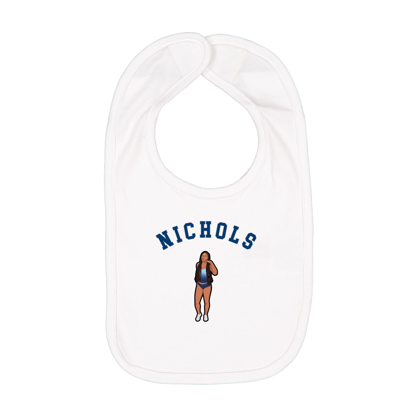 Infant Bib — Shirsey Arch in White