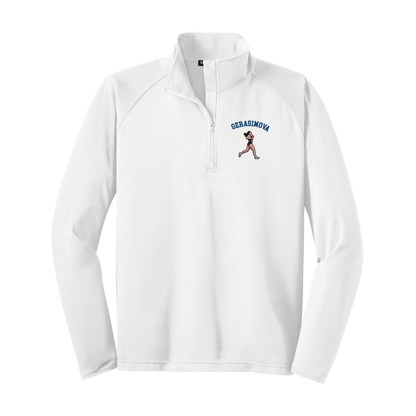 Q-Zip Pullover — Shirsey Arch in White