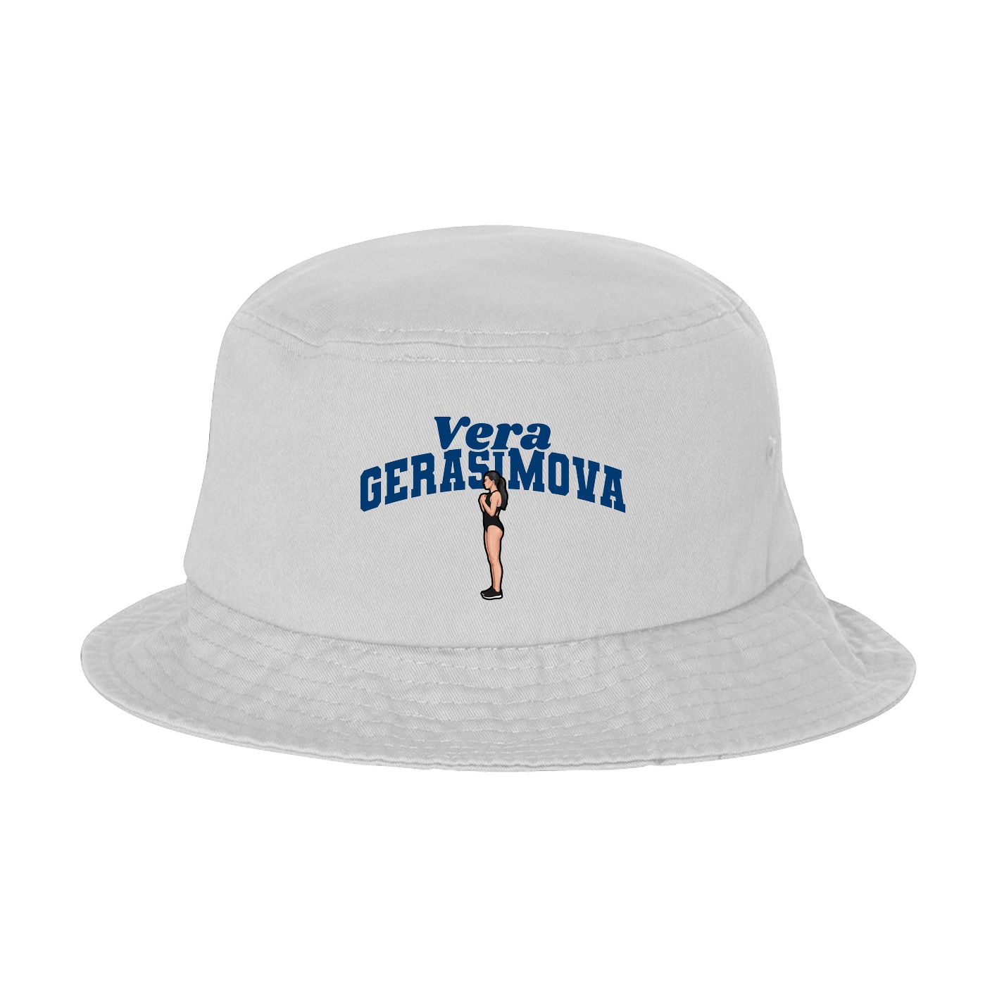 Bucket Cap — Signature Arch in White