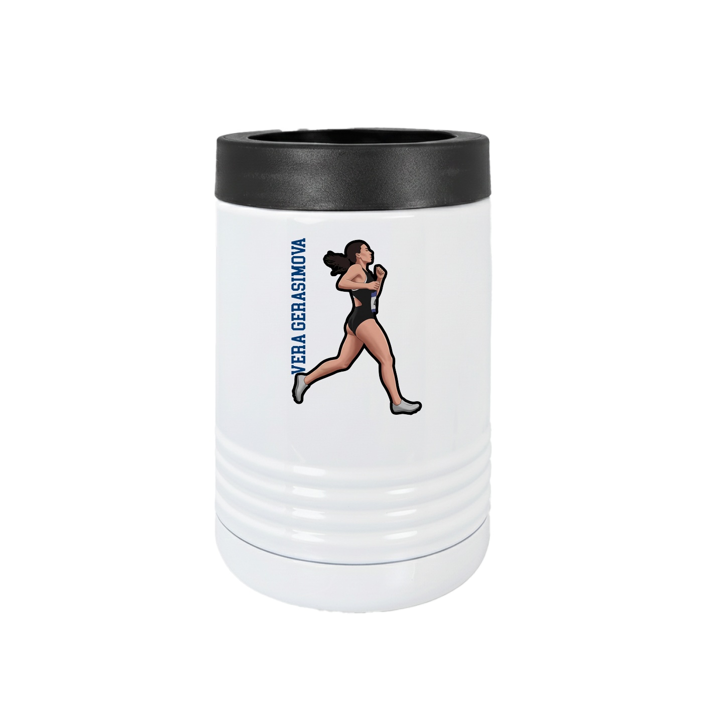 Beverage Holder — Name Vertical in White