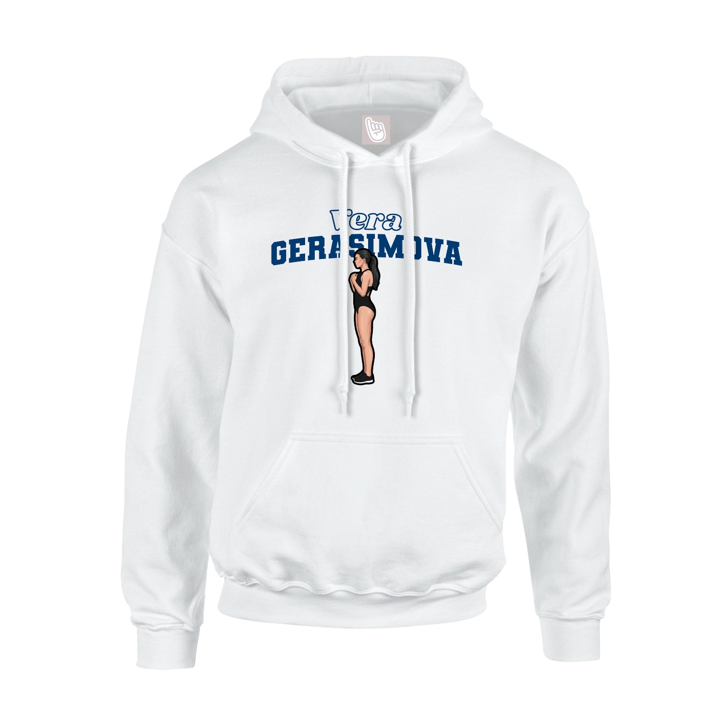 Hoodie — Name Arch in White