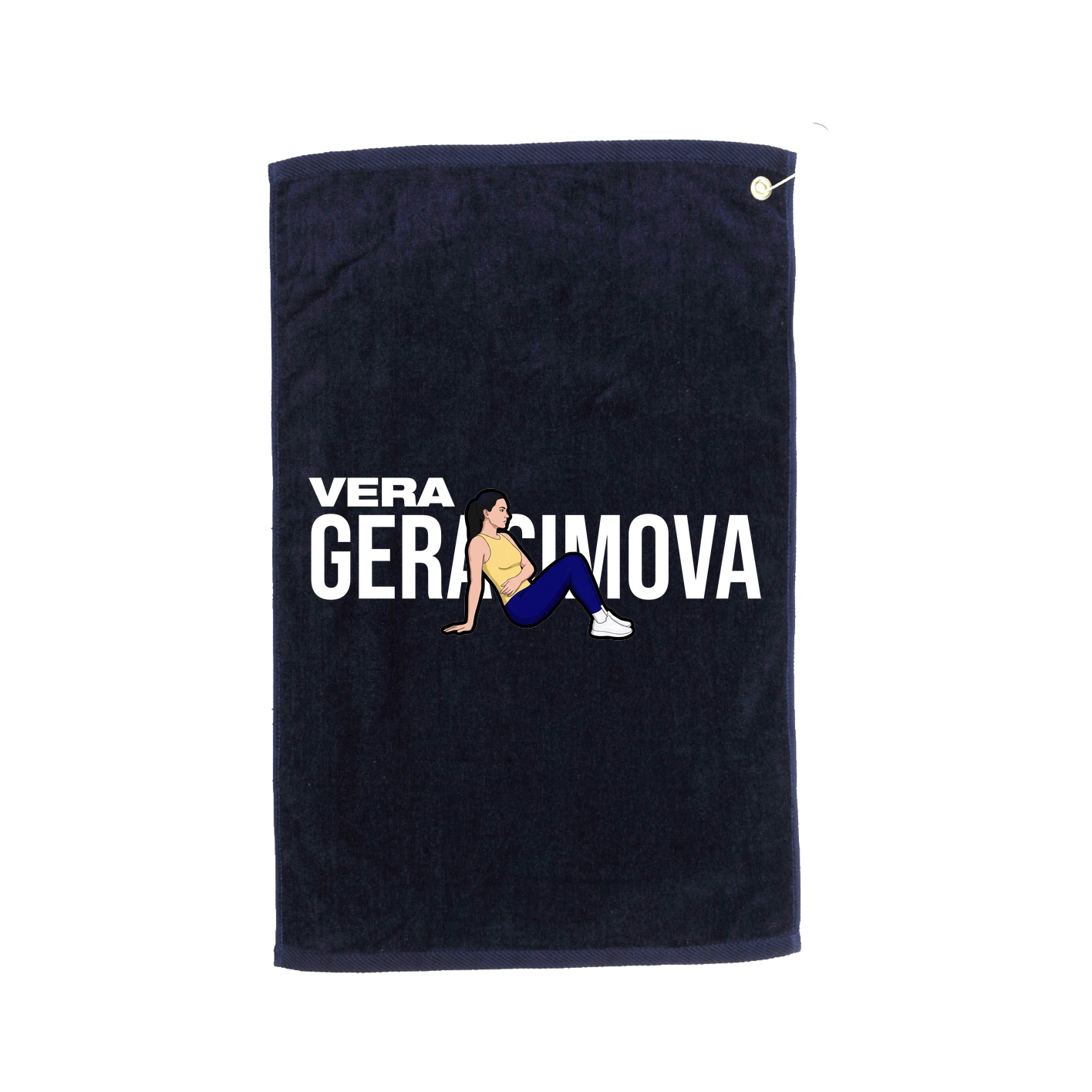 Golf Towel — Player Name in Navy