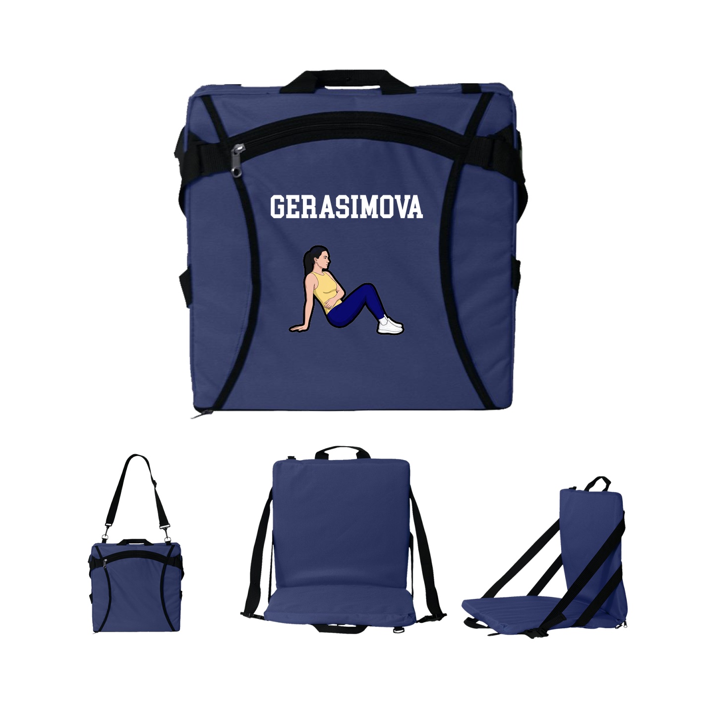 Folding Stadium Seat — Shirsey in Navy