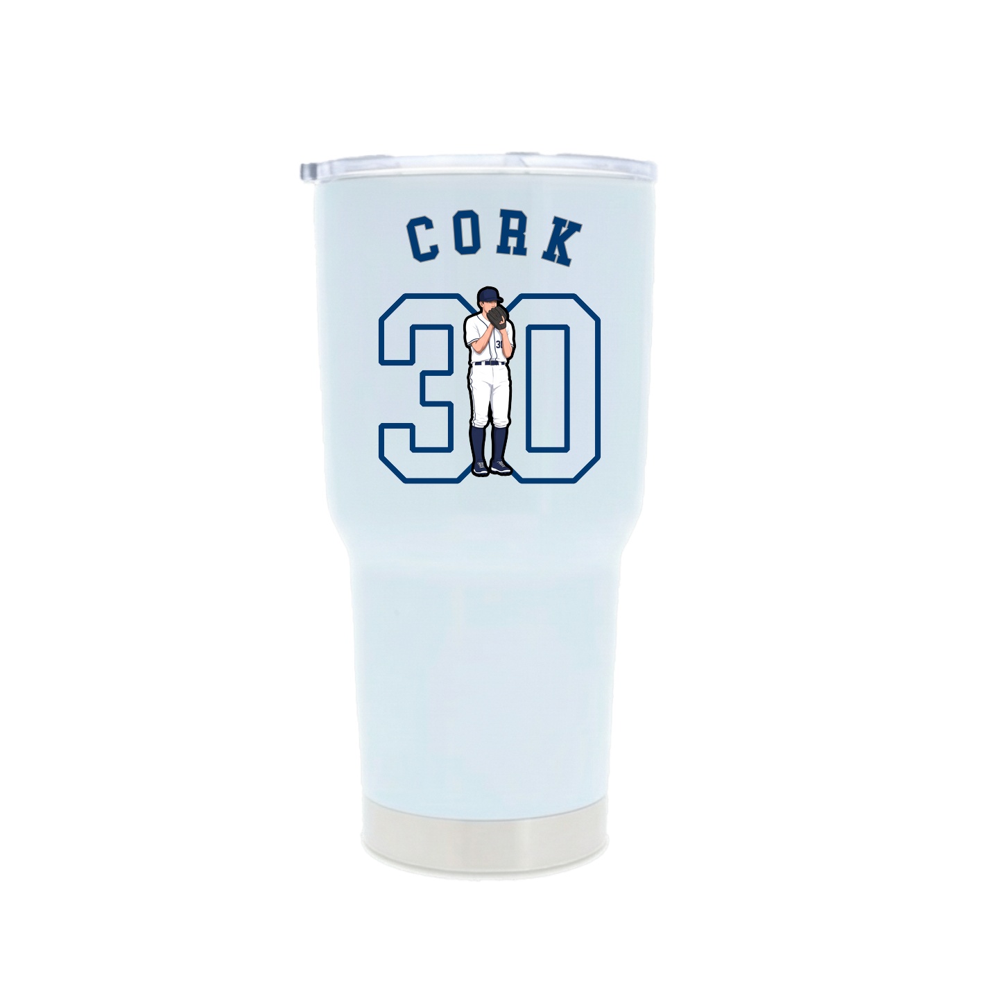 30oz Stainless Steel Tumbler — Shirsey Arch in White