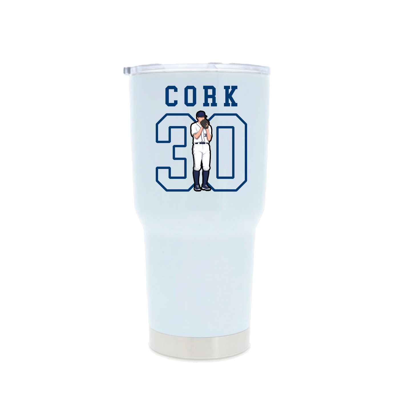 30oz Stainless Steel Tumbler — Shirsey in White