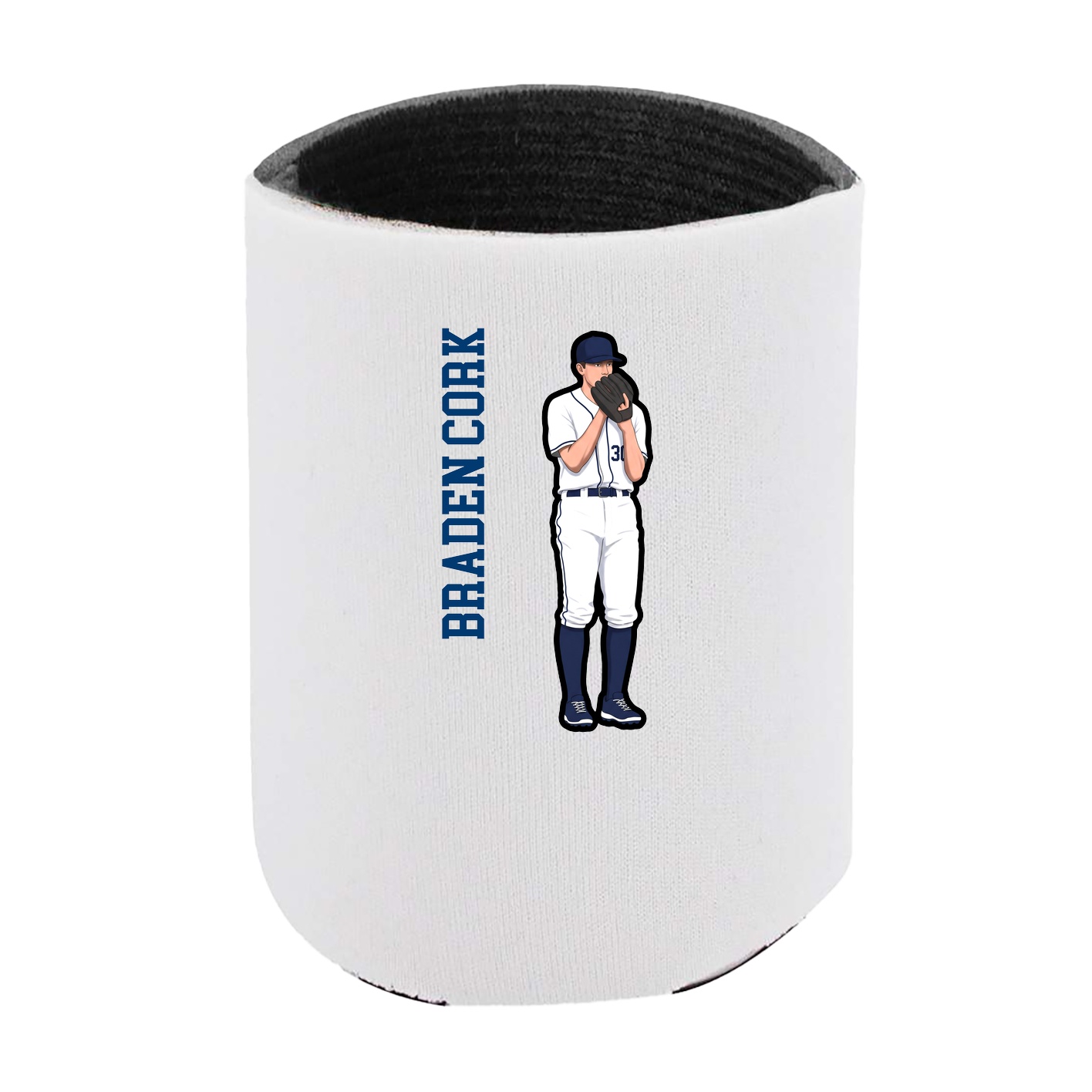 Can Holder — Name Vertical in White