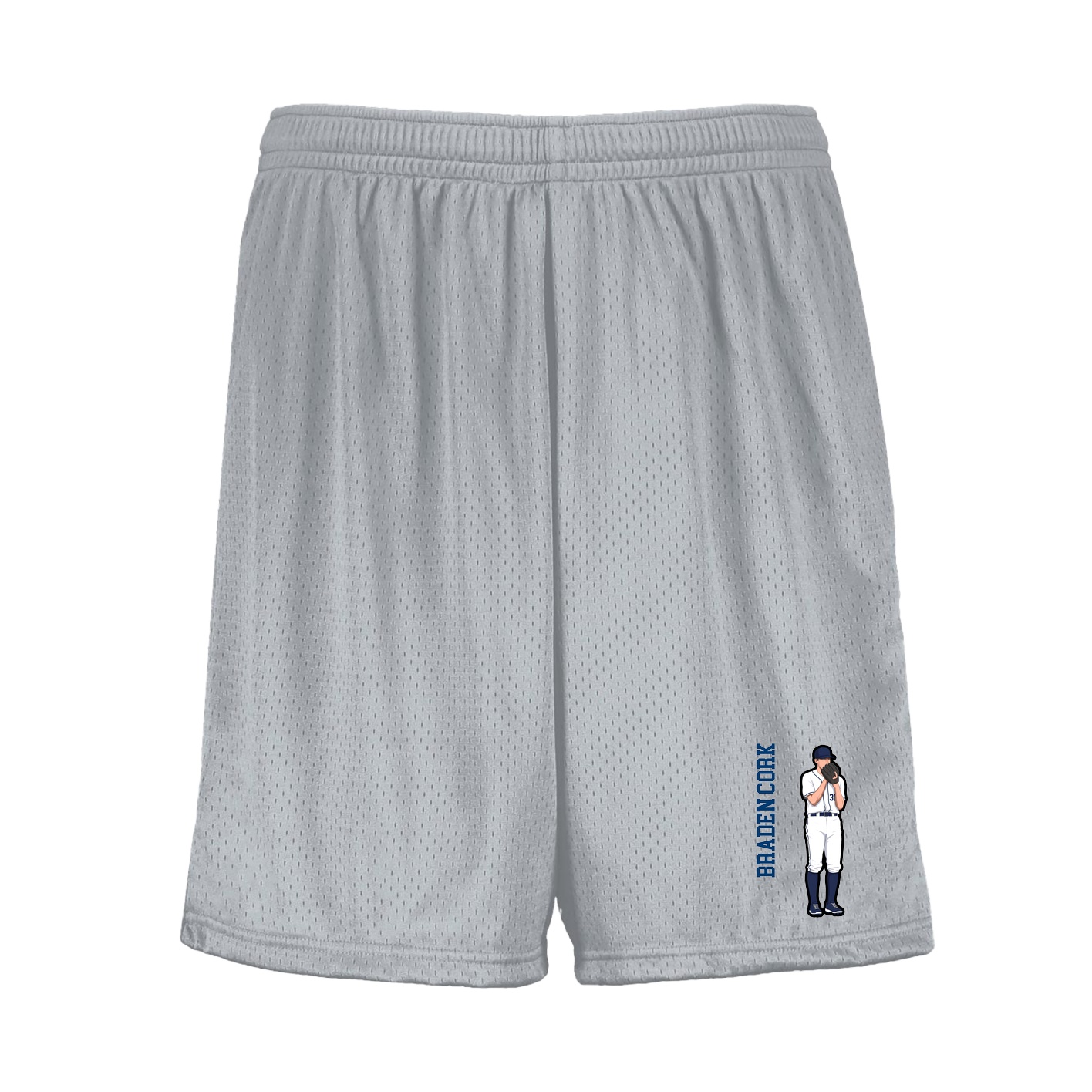 Shorts — Name Vertical in Silver