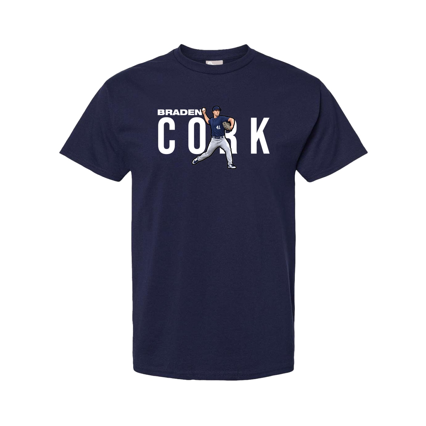 Youth Tee — Player Name in Navy
