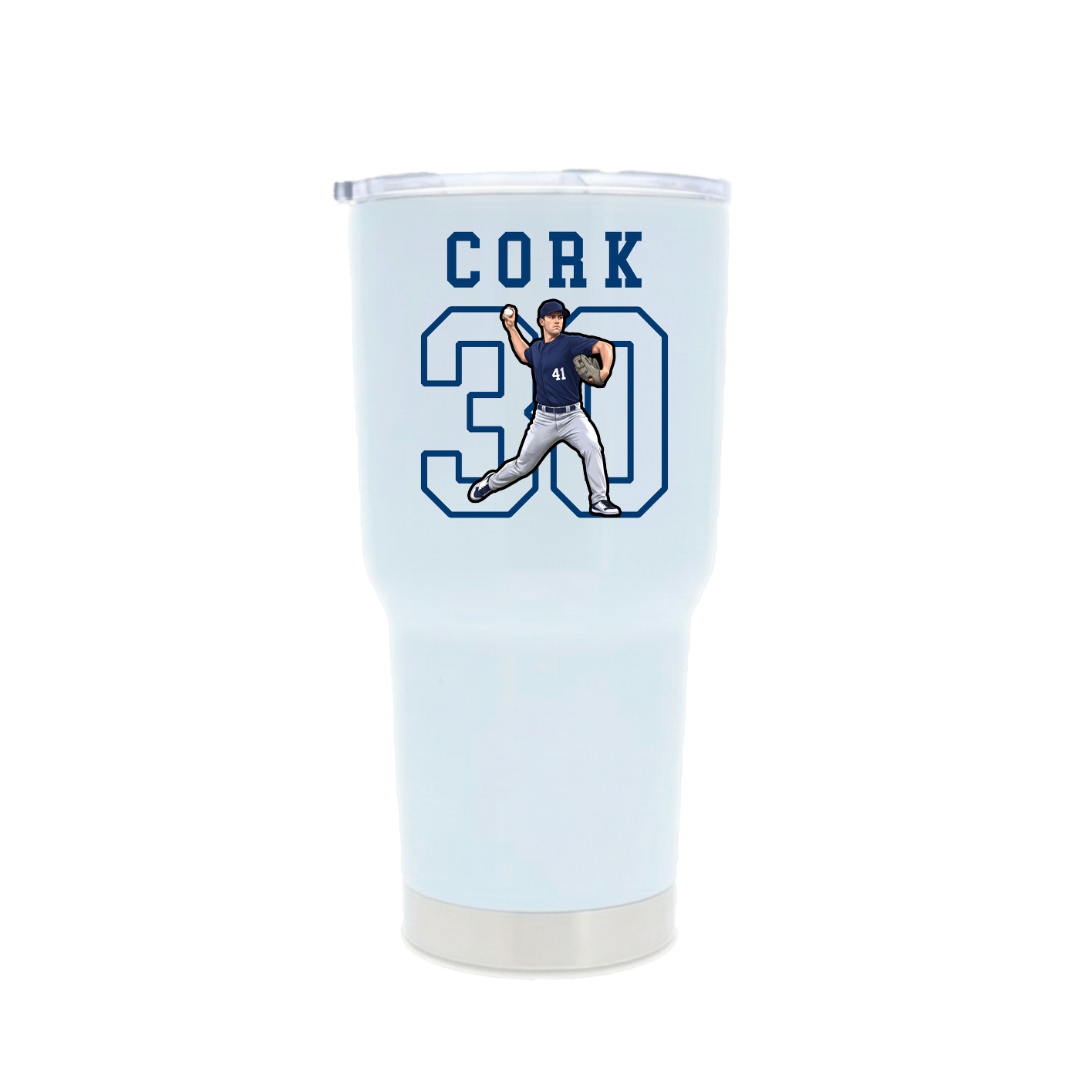 30oz Stainless Steel Tumbler — Shirsey in White