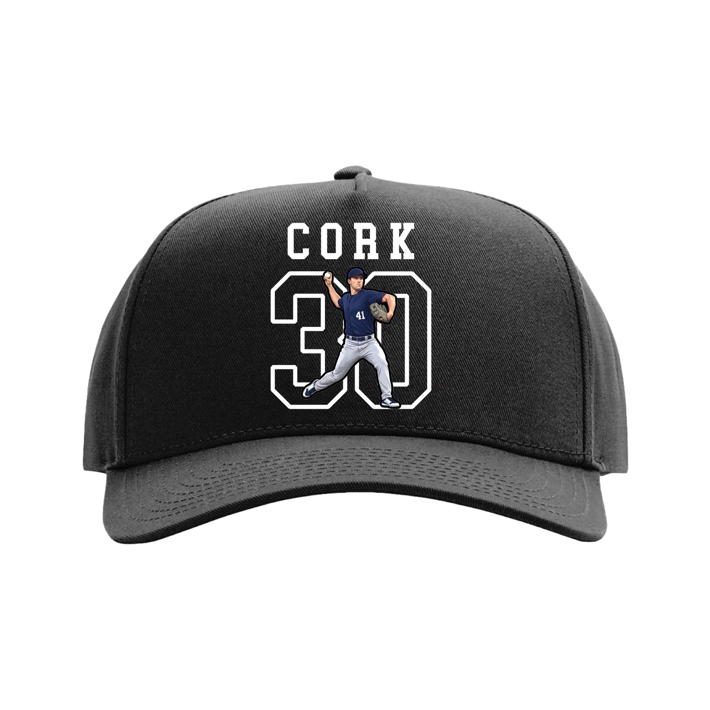 Full Fabric Five-Panel Champ Cap — Shirsey in Black
