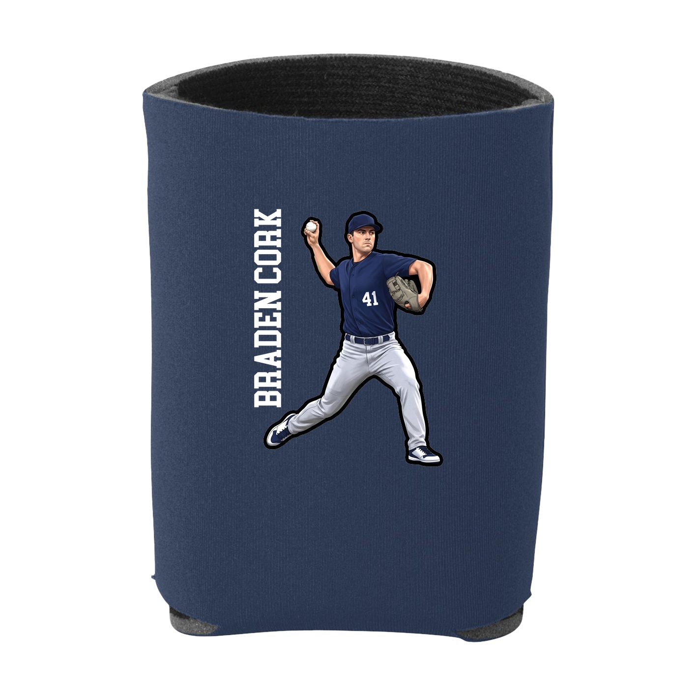 Can Holder — Name Vertical in Navy