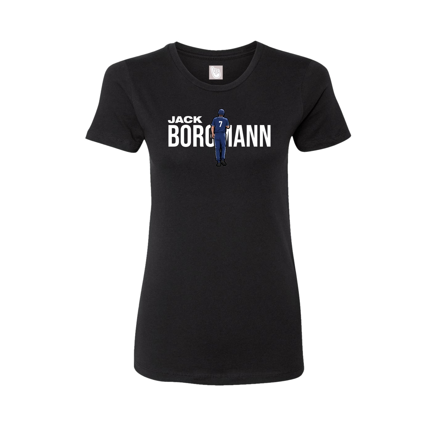 Fitted Women's Tee — Player Name in Black