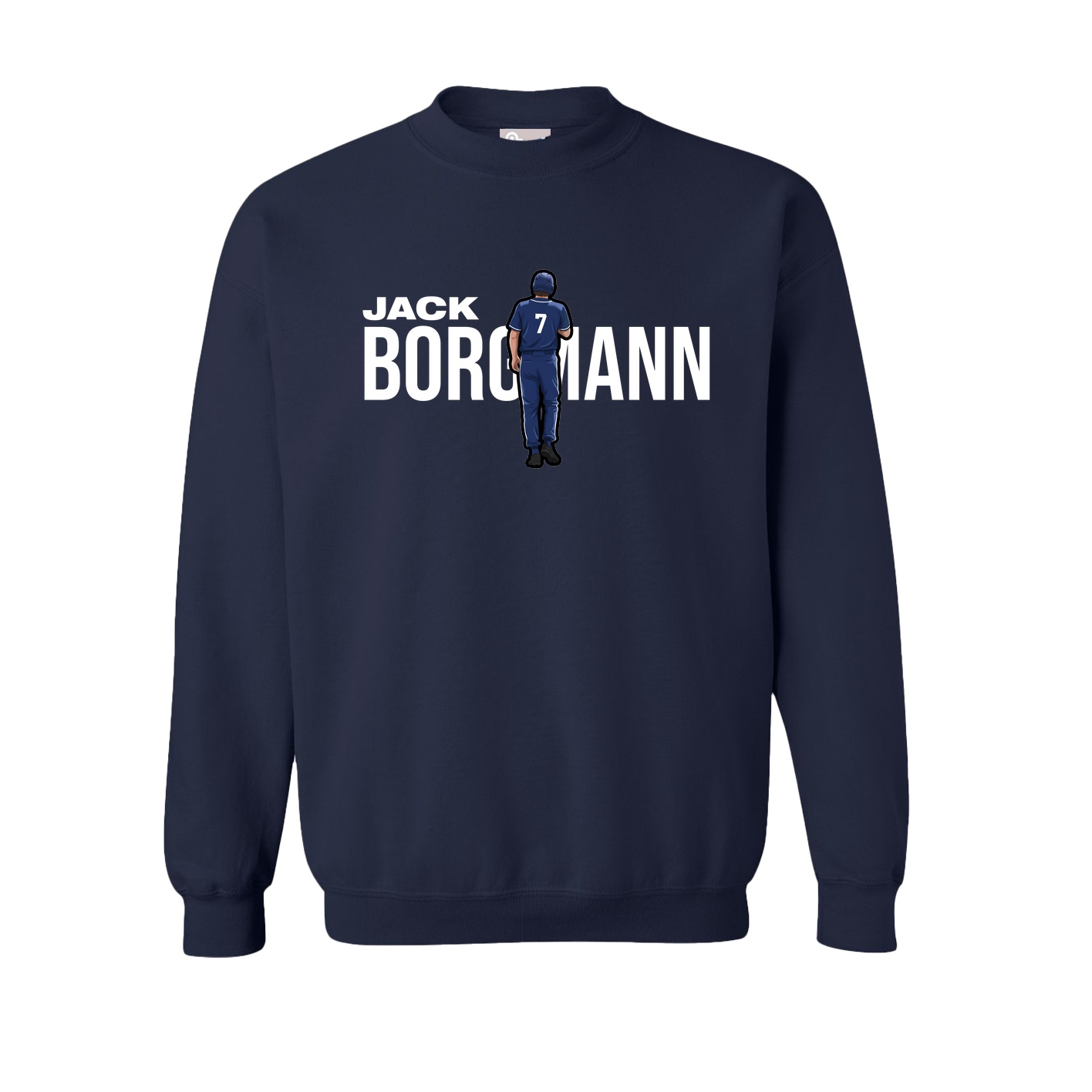 Fleece Crew — Player Name in Navy