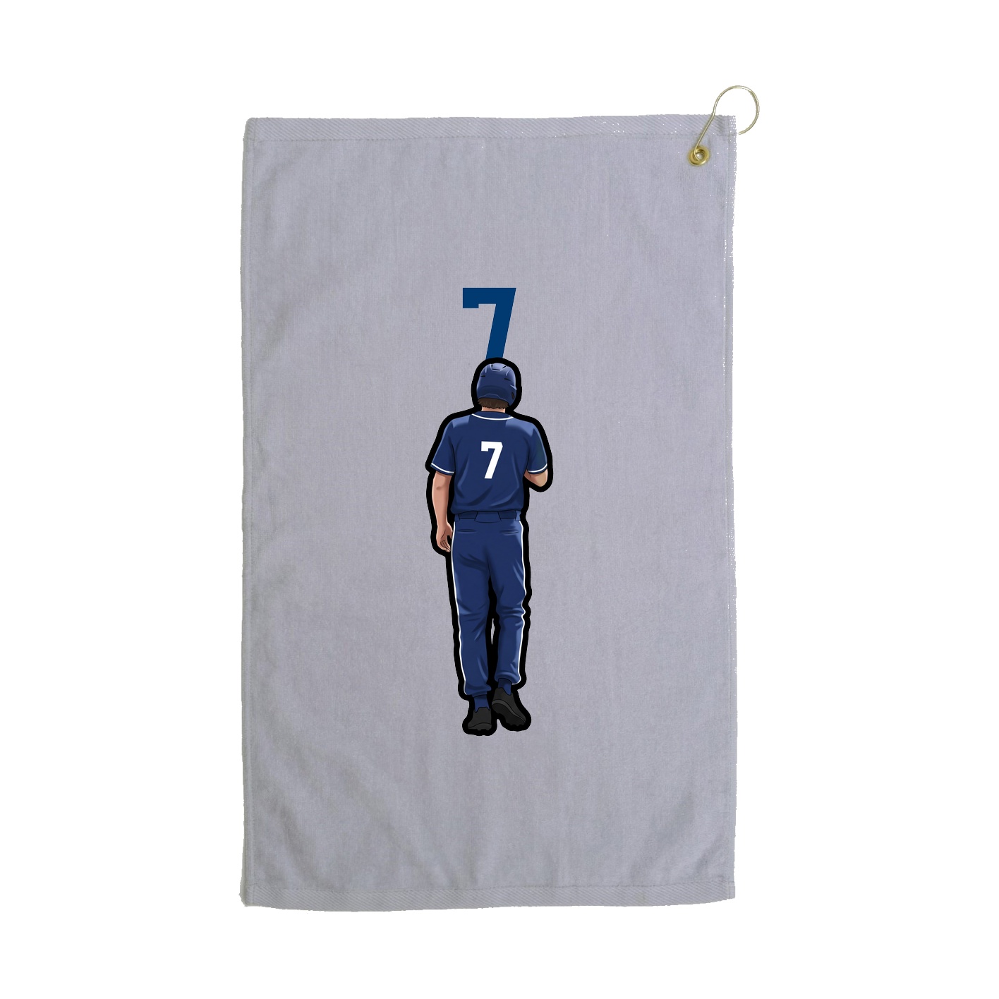 Golf Towel — Number Top in Grey