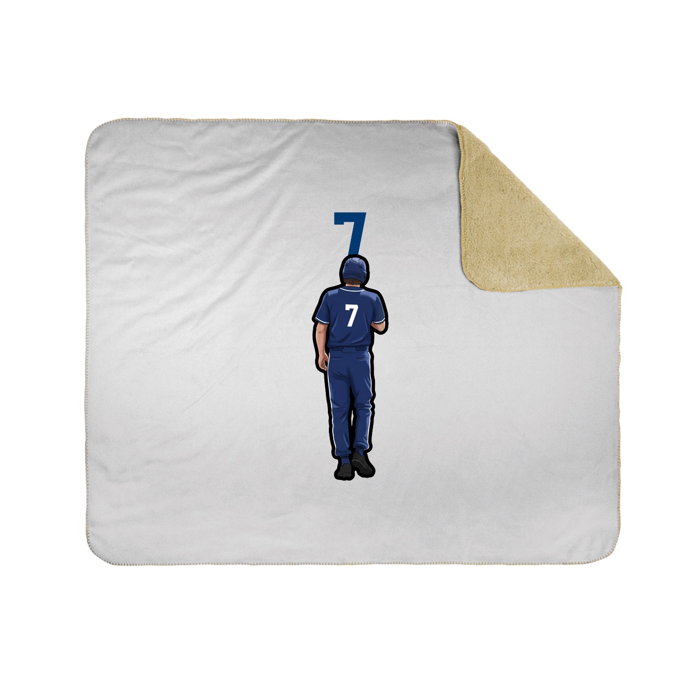 Throw Blanket — Number Top in White