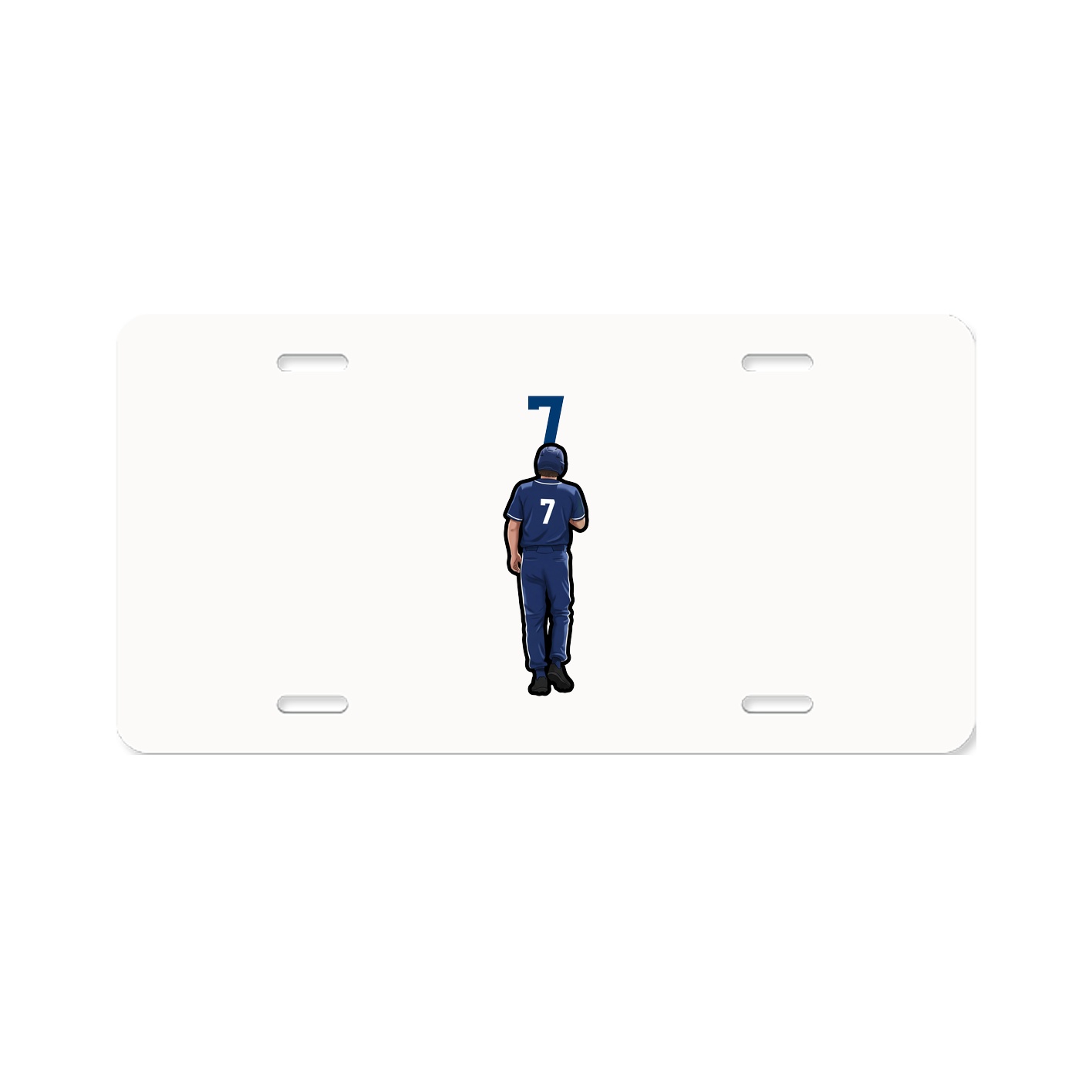 License Plate — Number Top in Classic