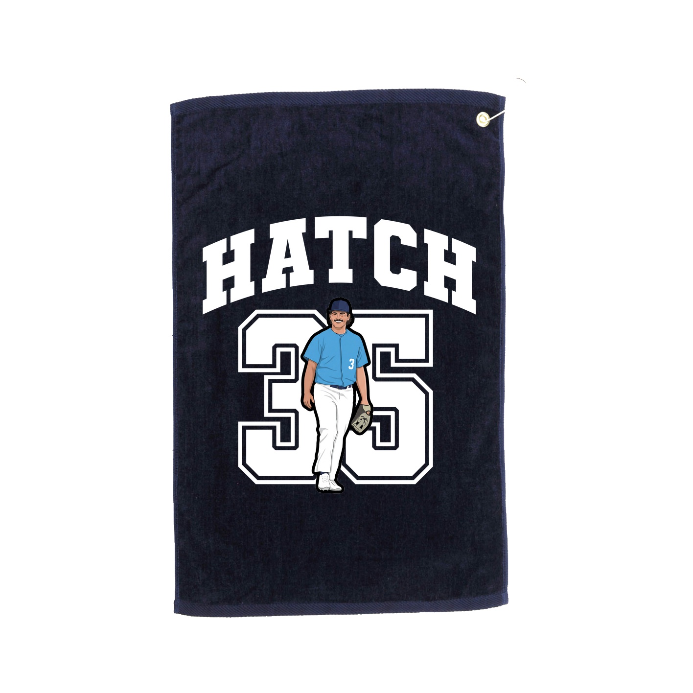 Golf Towel — Number in Navy