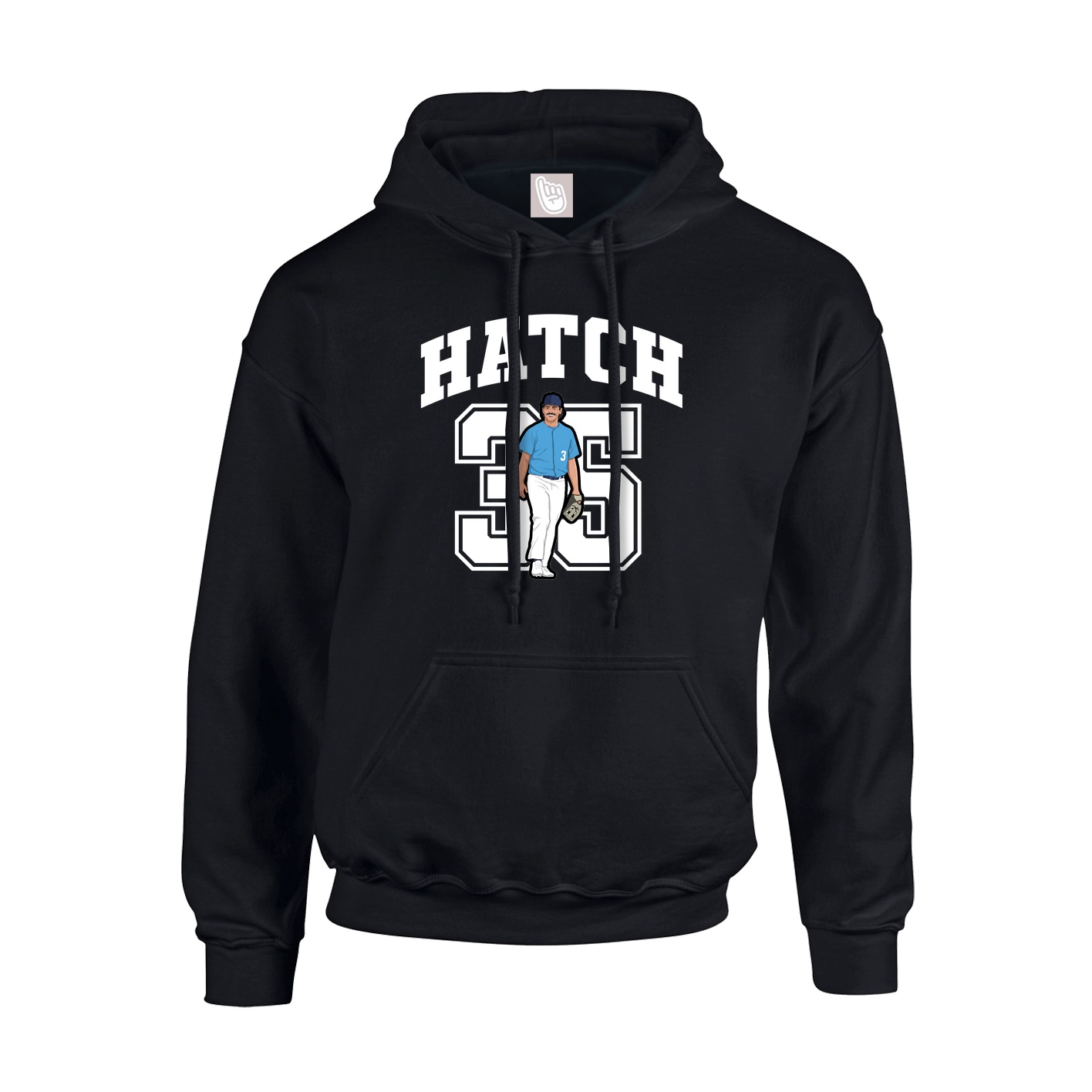 Youth Hoodie — Number in Black