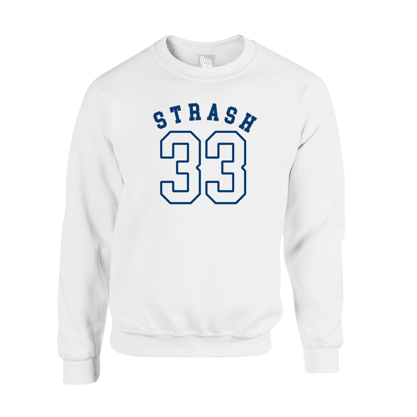 Fleece Crew — Shirsey Arch in White