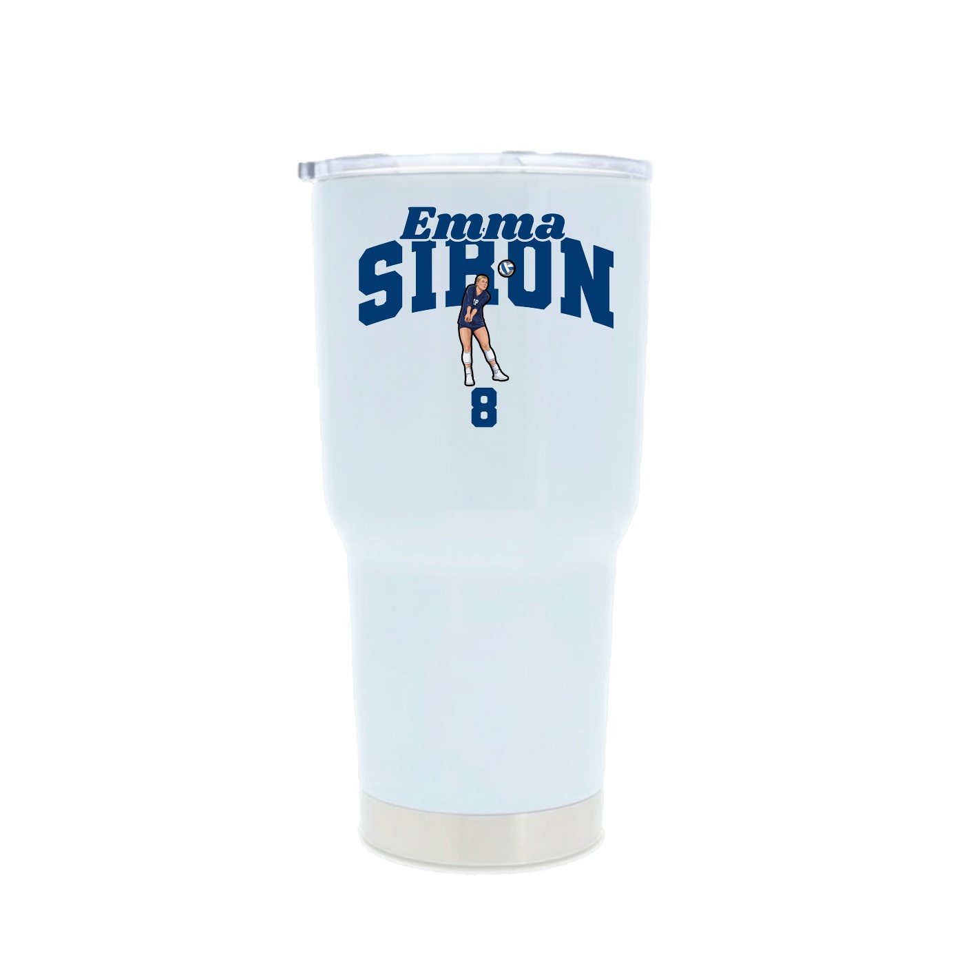 30oz Stainless Steel Tumbler — Signature Arch in White