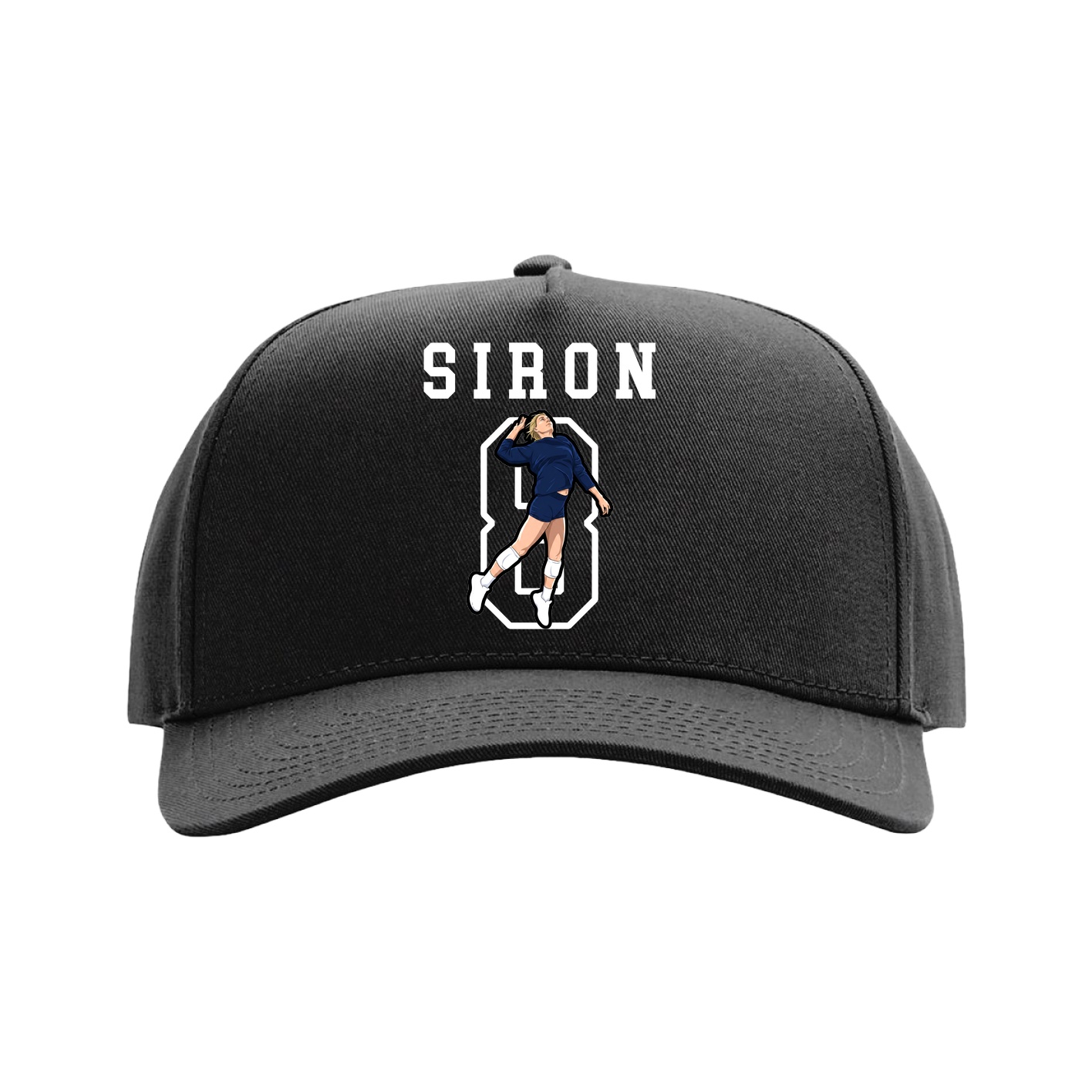 Full Fabric Five-Panel Champ Cap — Shirsey in Black