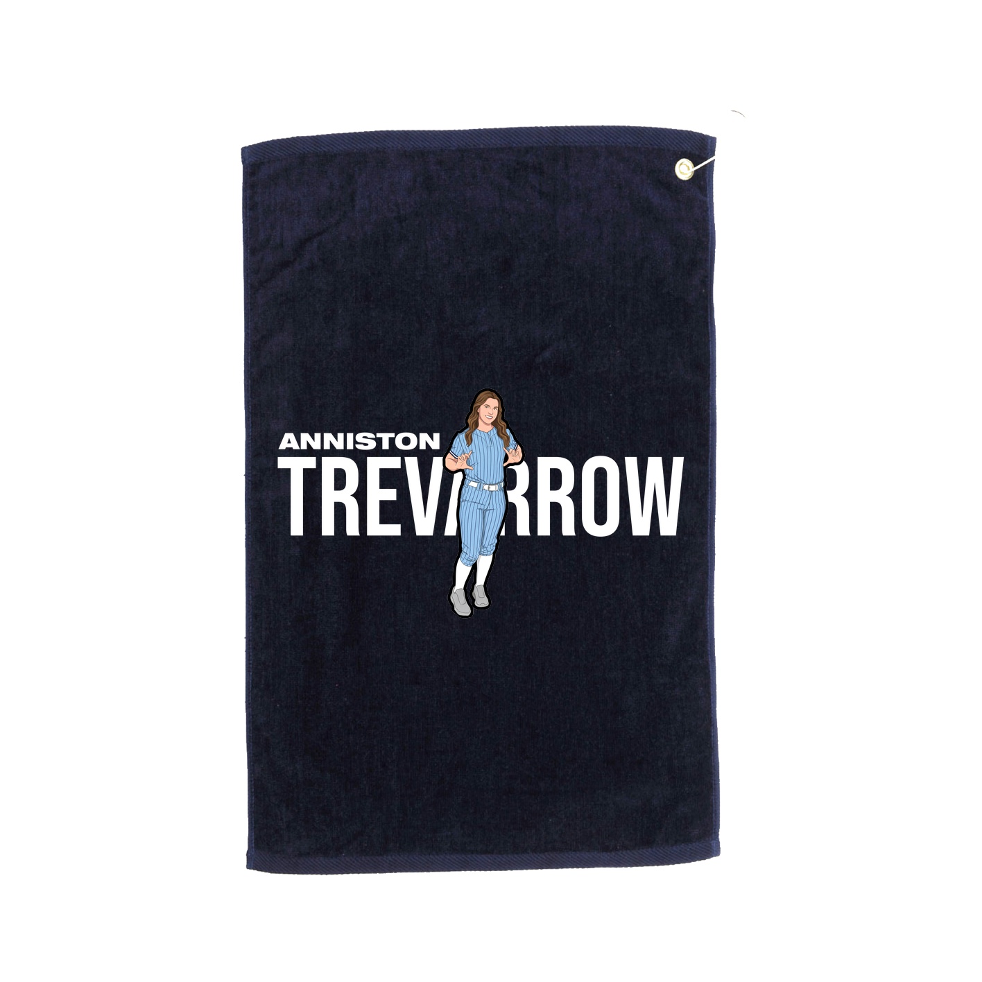 Golf Towel — Player Name in Navy