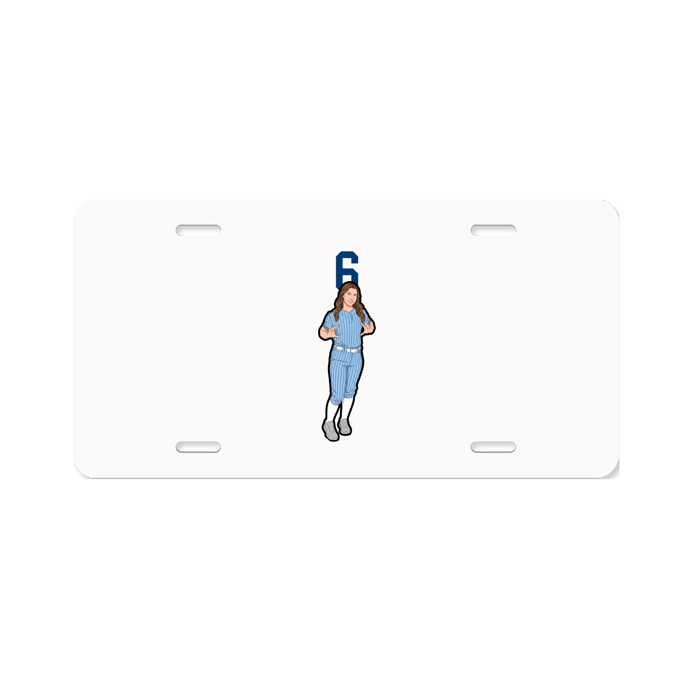 License Plate — Number Top in Classic