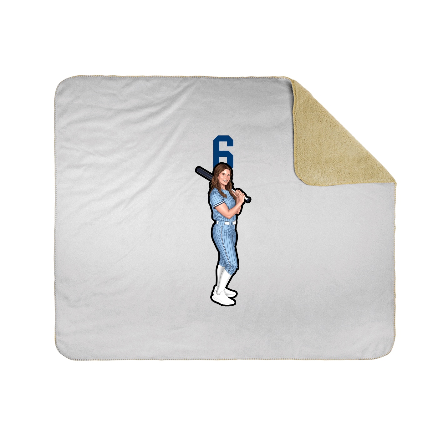 Throw Blanket — Number Top in White
