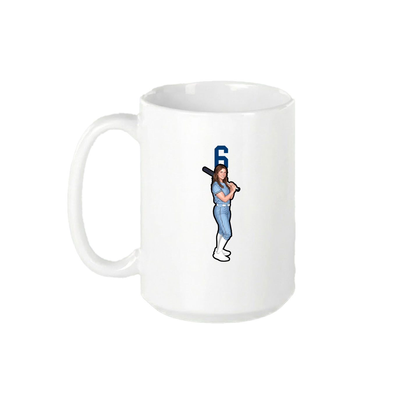 15oz Coffee Mug — Number Top in White