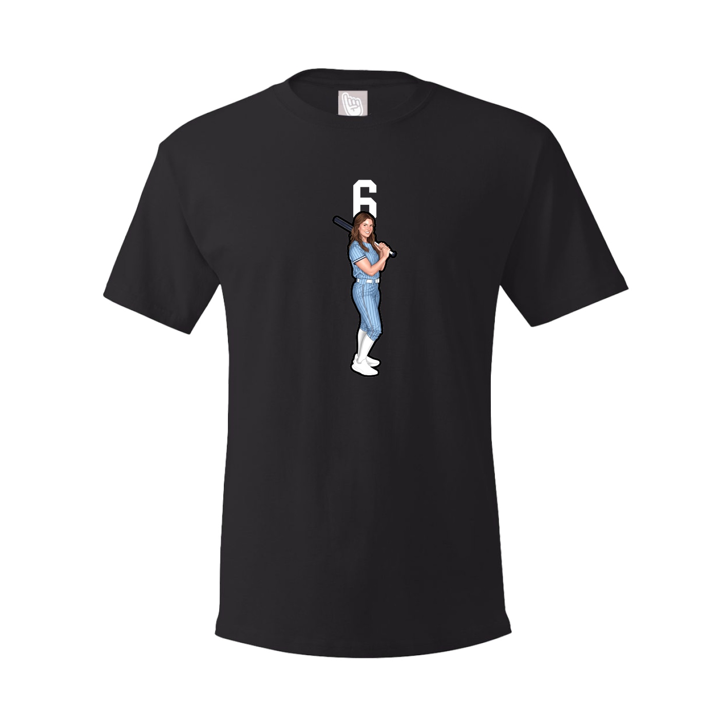 Youth Tee — Number Top in Black