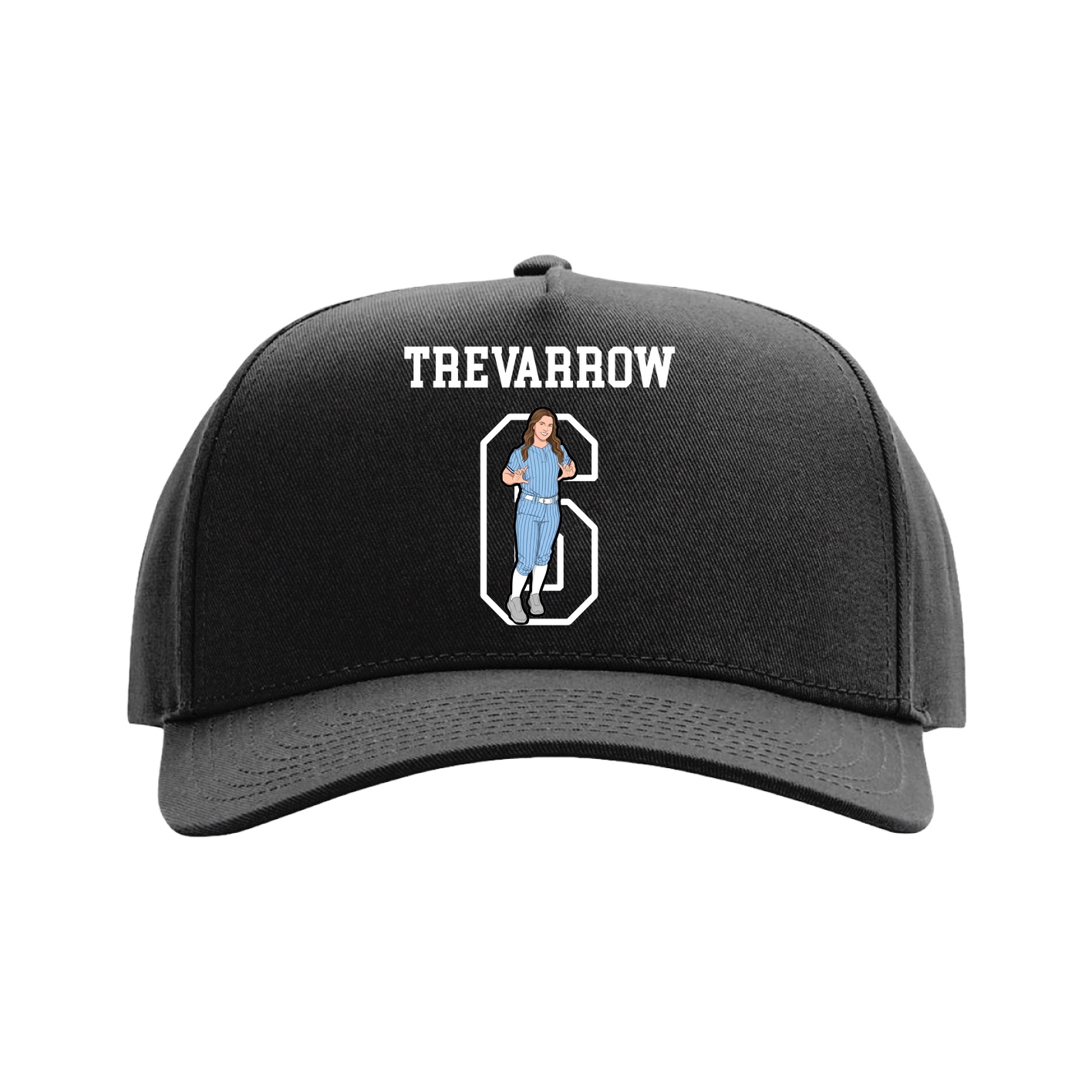 Full Fabric Five-Panel Champ Cap — Shirsey in Black