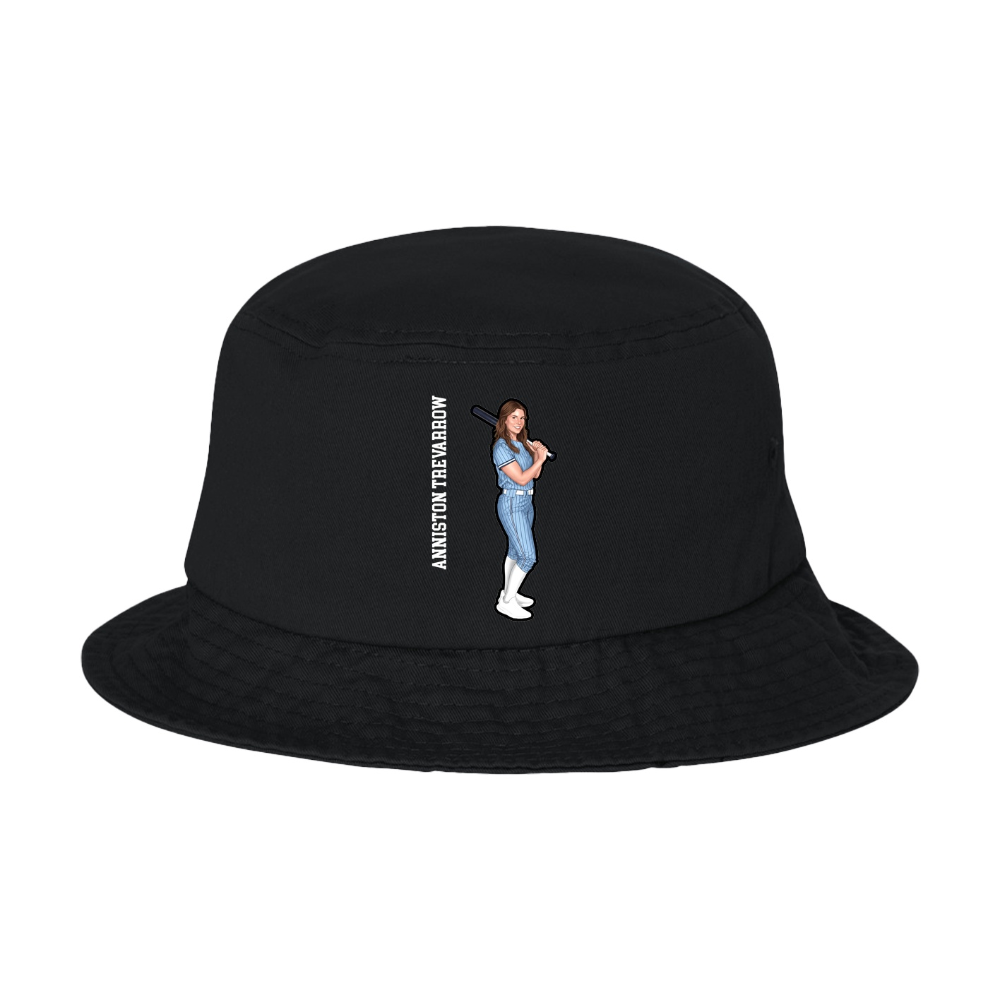 Bucket Cap — Name Vertical in Black