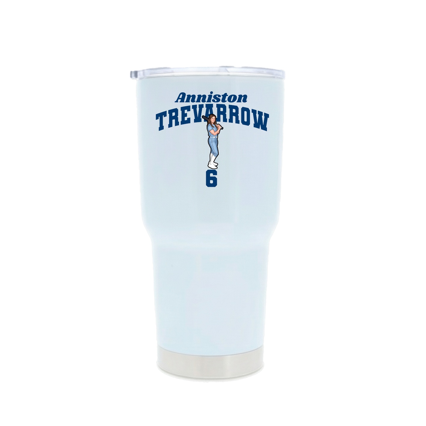 30oz Stainless Steel Tumbler — Signature Arch in White