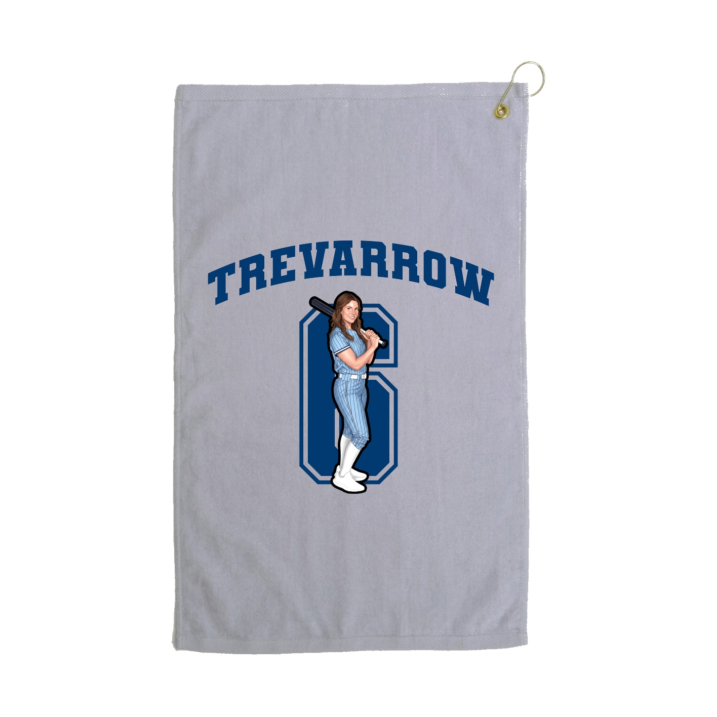 Golf Towel — Number in Grey