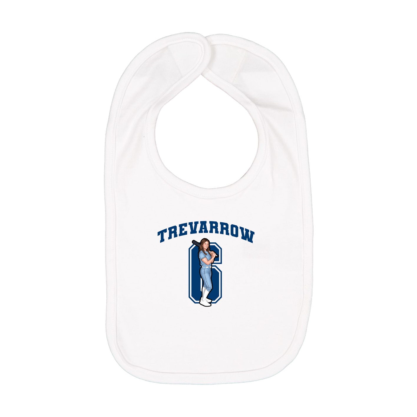 Infant Bib — Number in White
