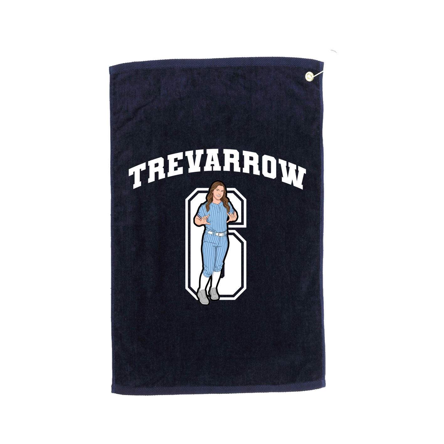 Golf Towel — Number in Navy