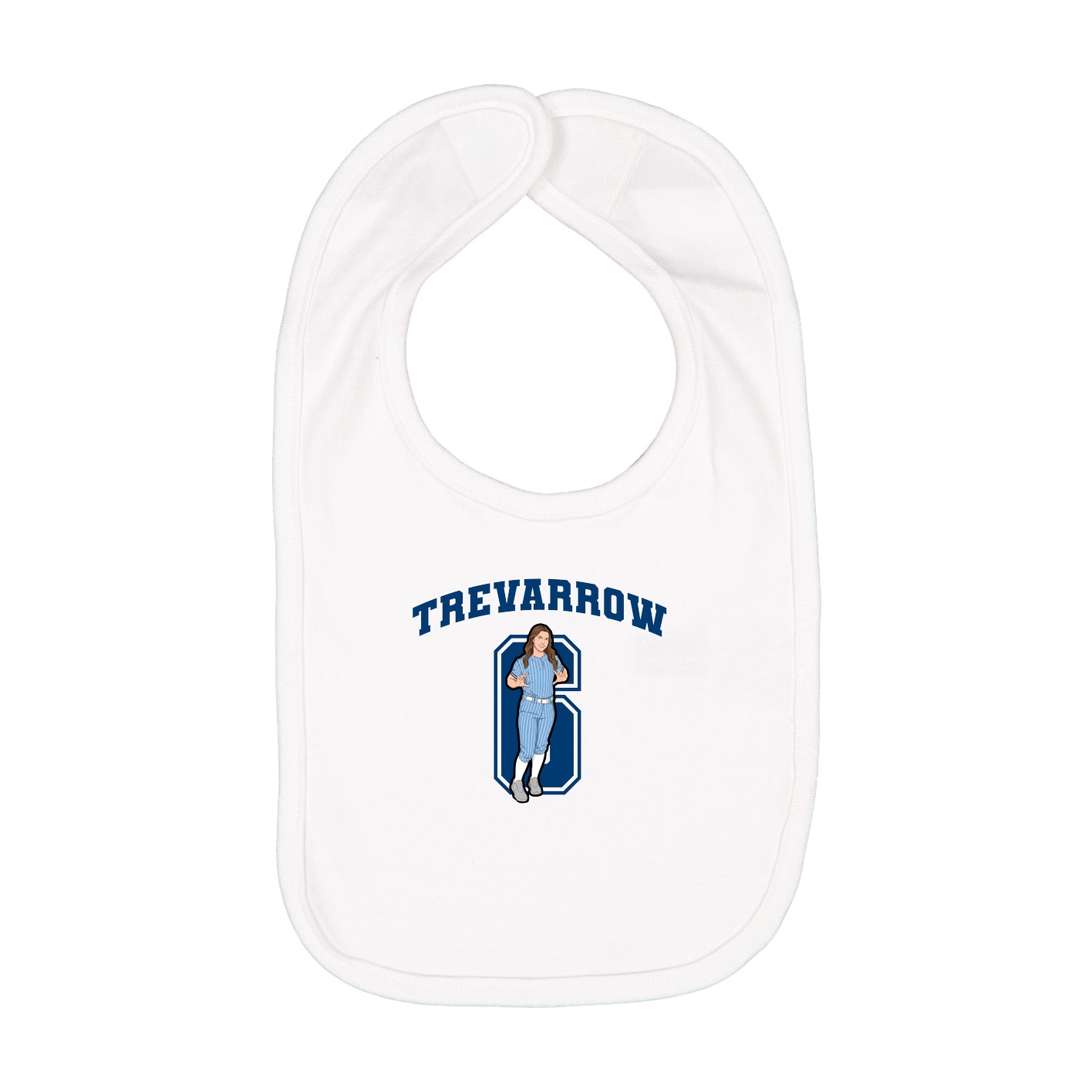 Infant Bib — Number in White