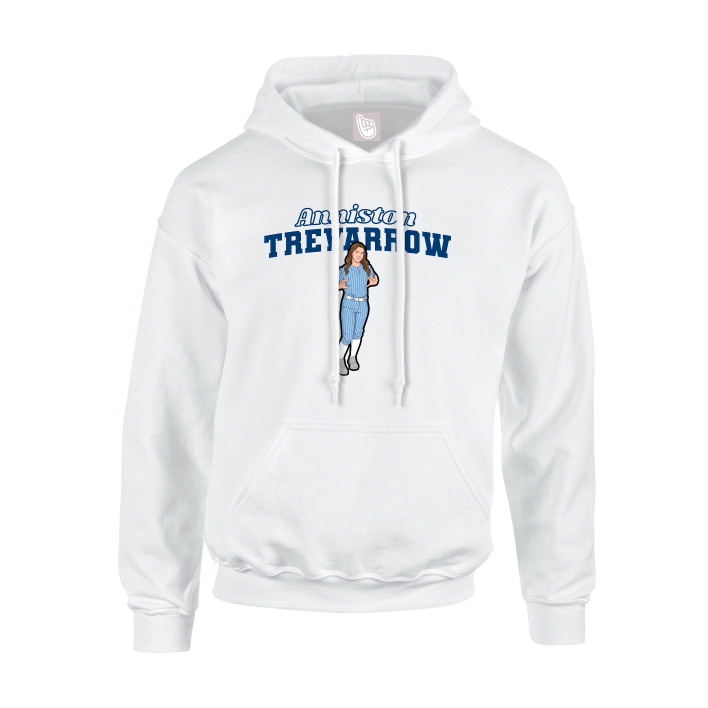 Hoodie — Name Arch in White