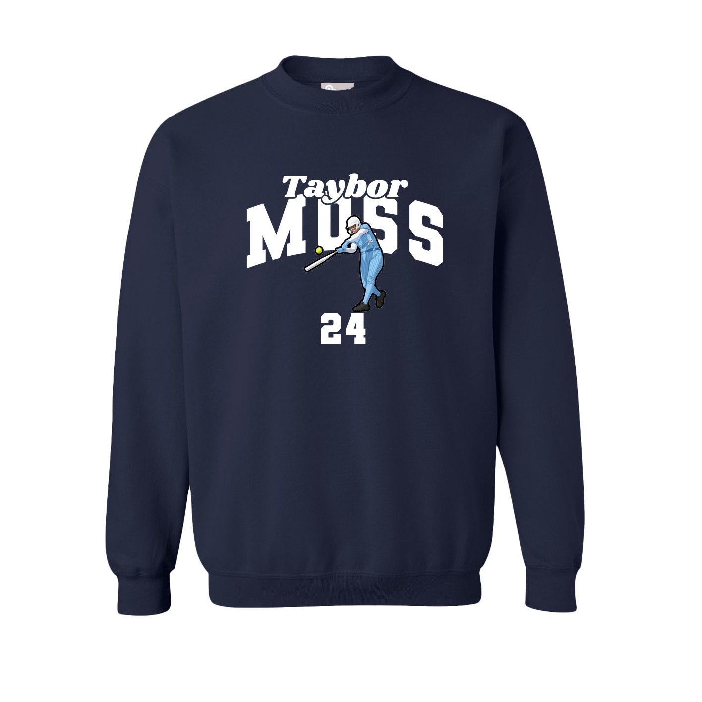 Fleece Crew — Signature Arch in Navy