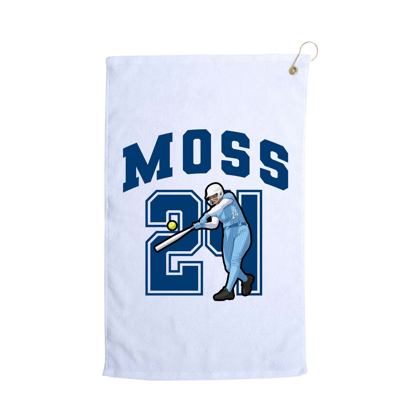 Golf Towel — Number in White