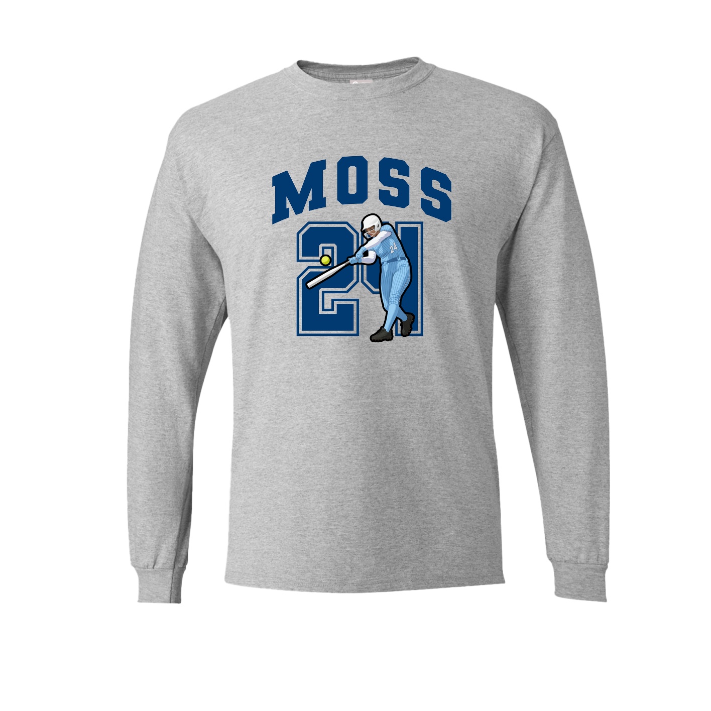 Long Sleeve Tee — Number in Grey