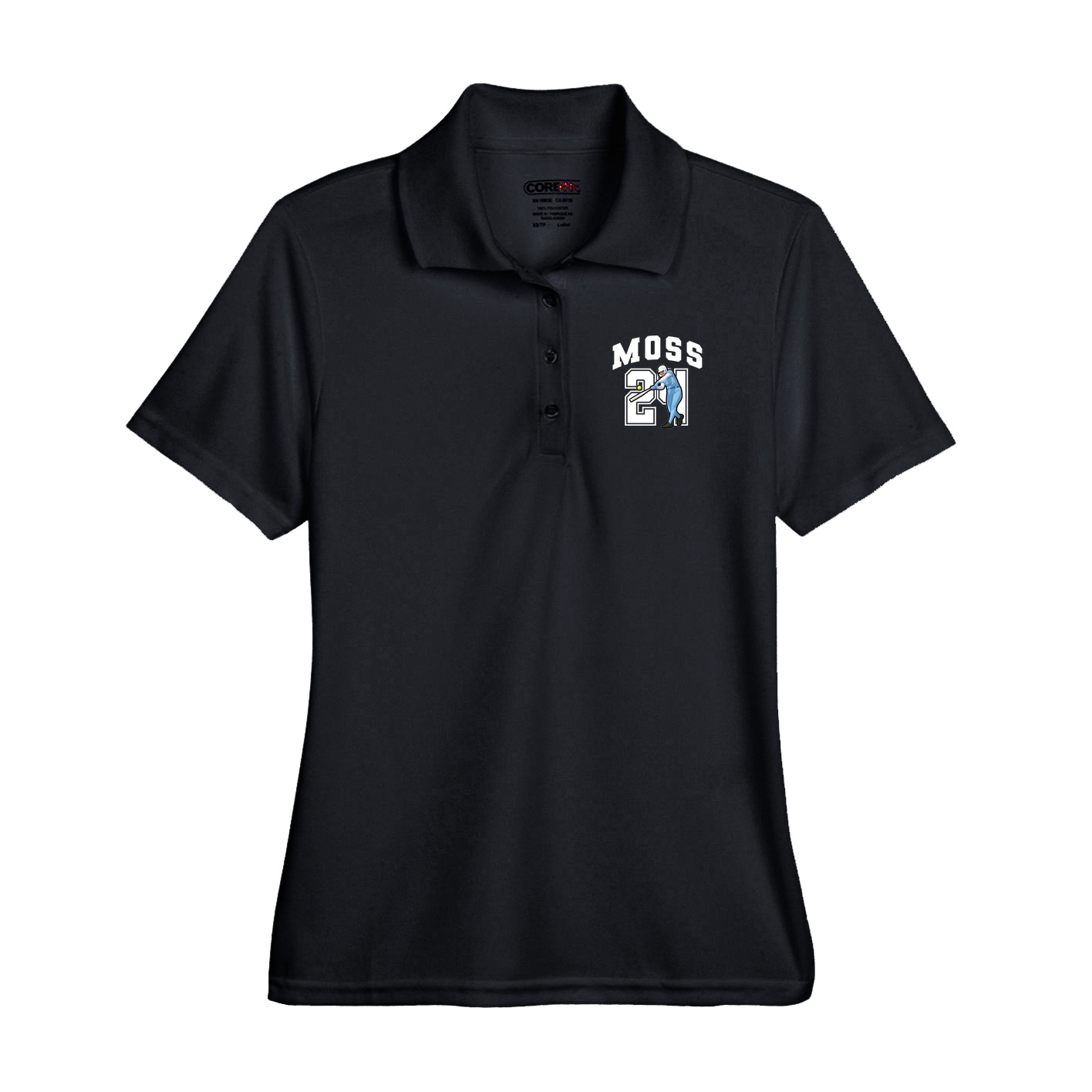 Performance Polo — Number in Black