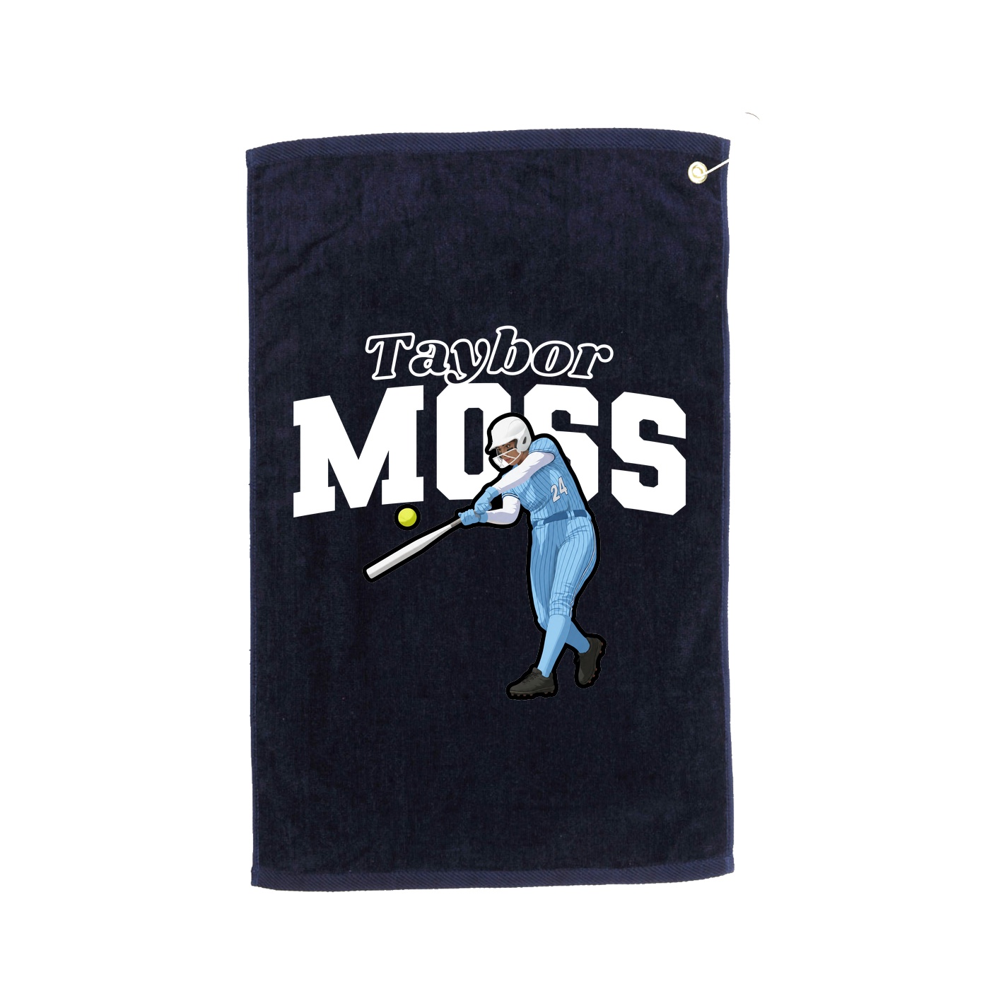 Golf Towel — Name Arch in Navy