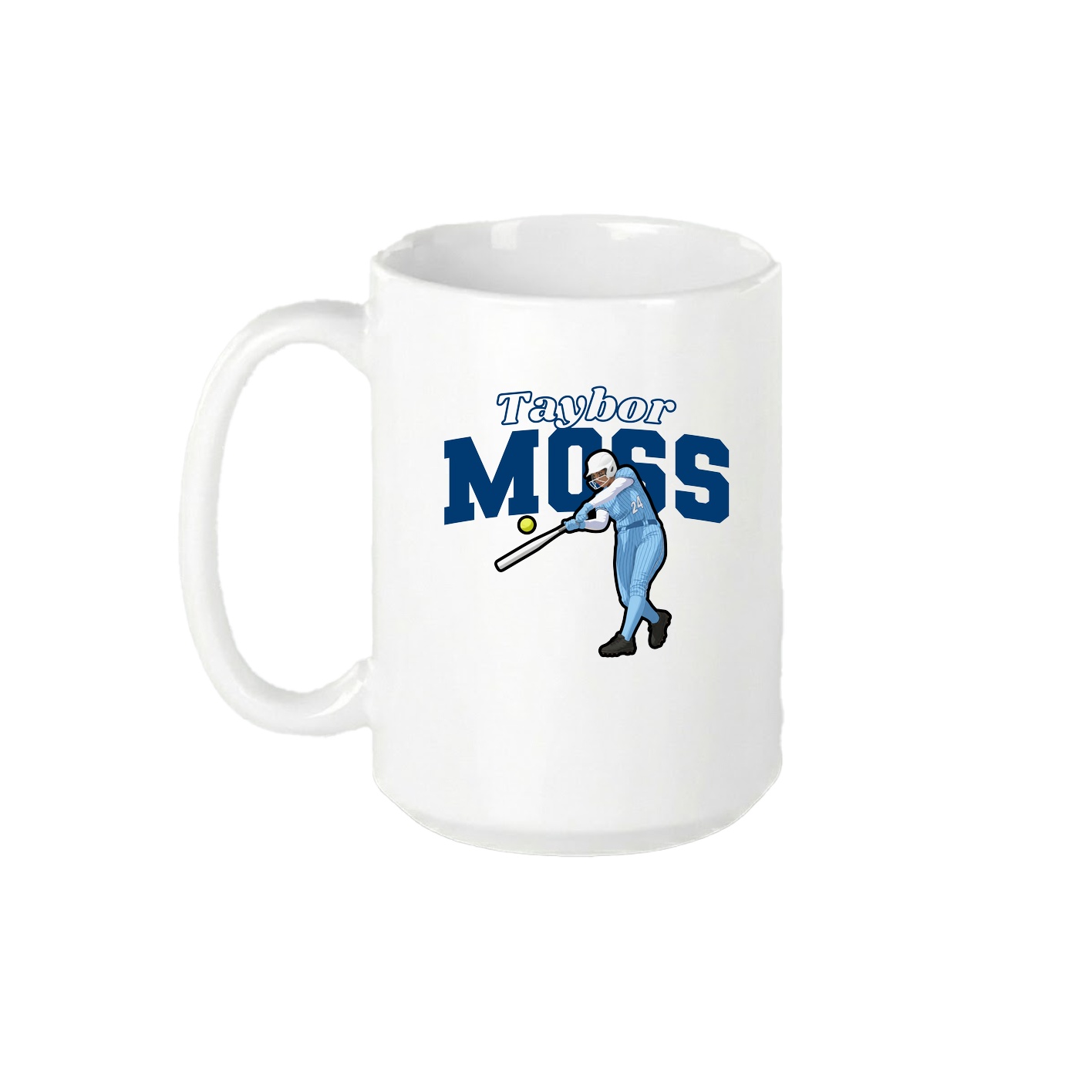 15oz Coffee Mug — Name Arch in White