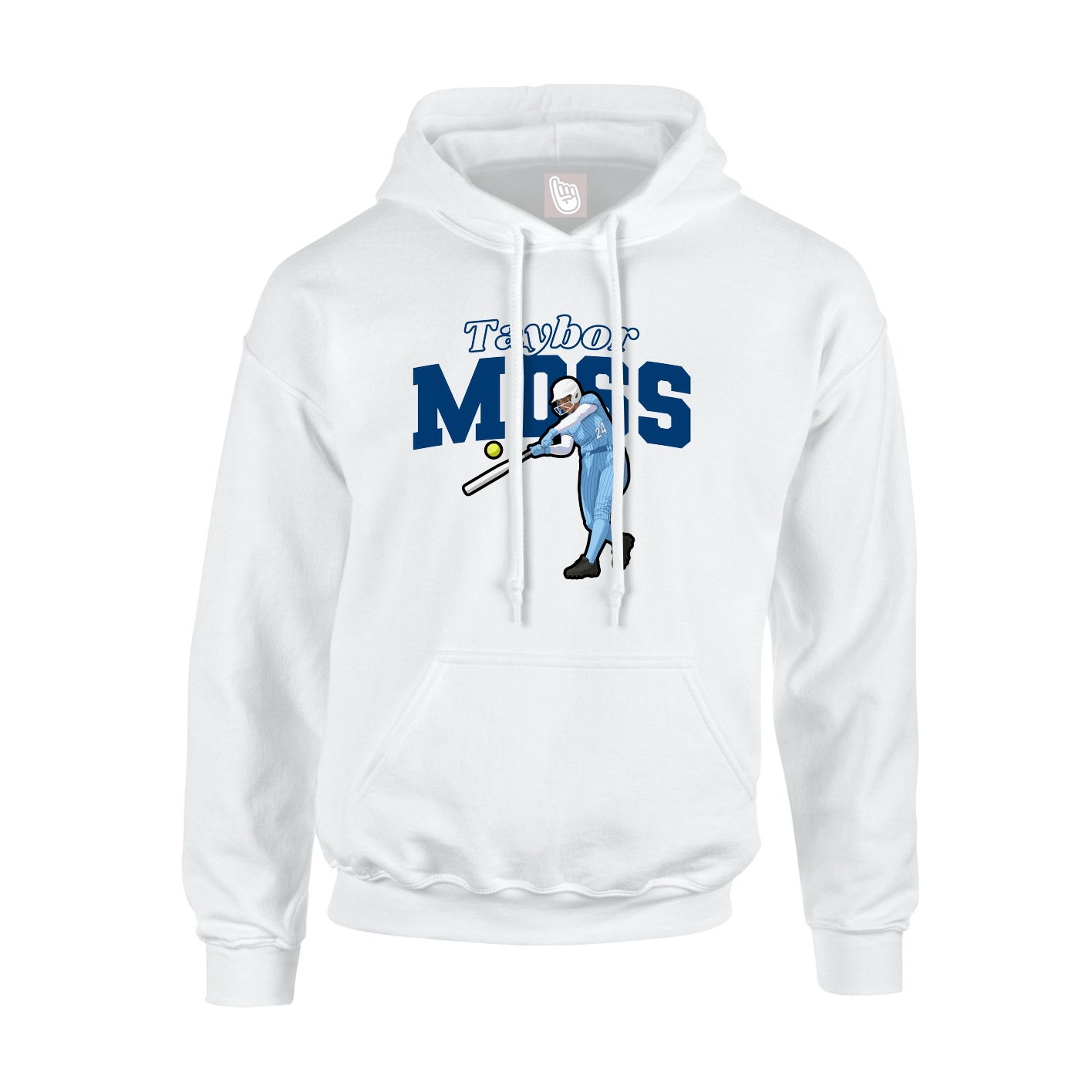 Hoodie — Name Arch in White