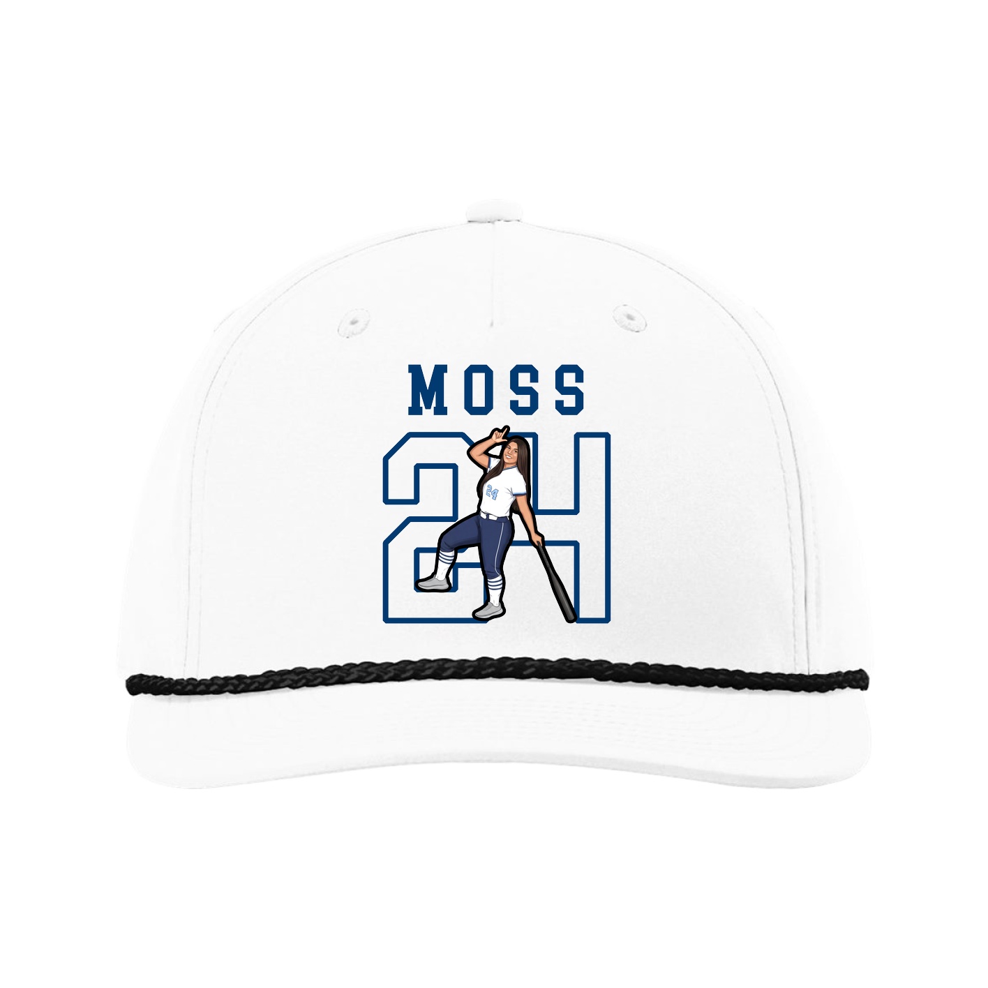 Five-Panel Classic Rope Cap — Shirsey in White