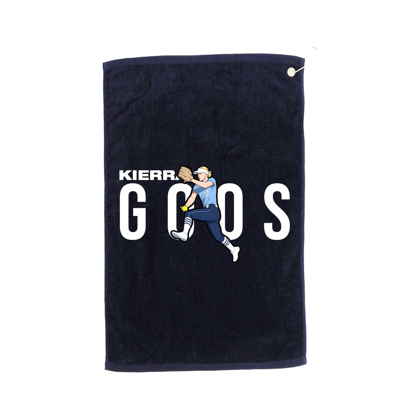 Golf Towel — Player Name in Navy