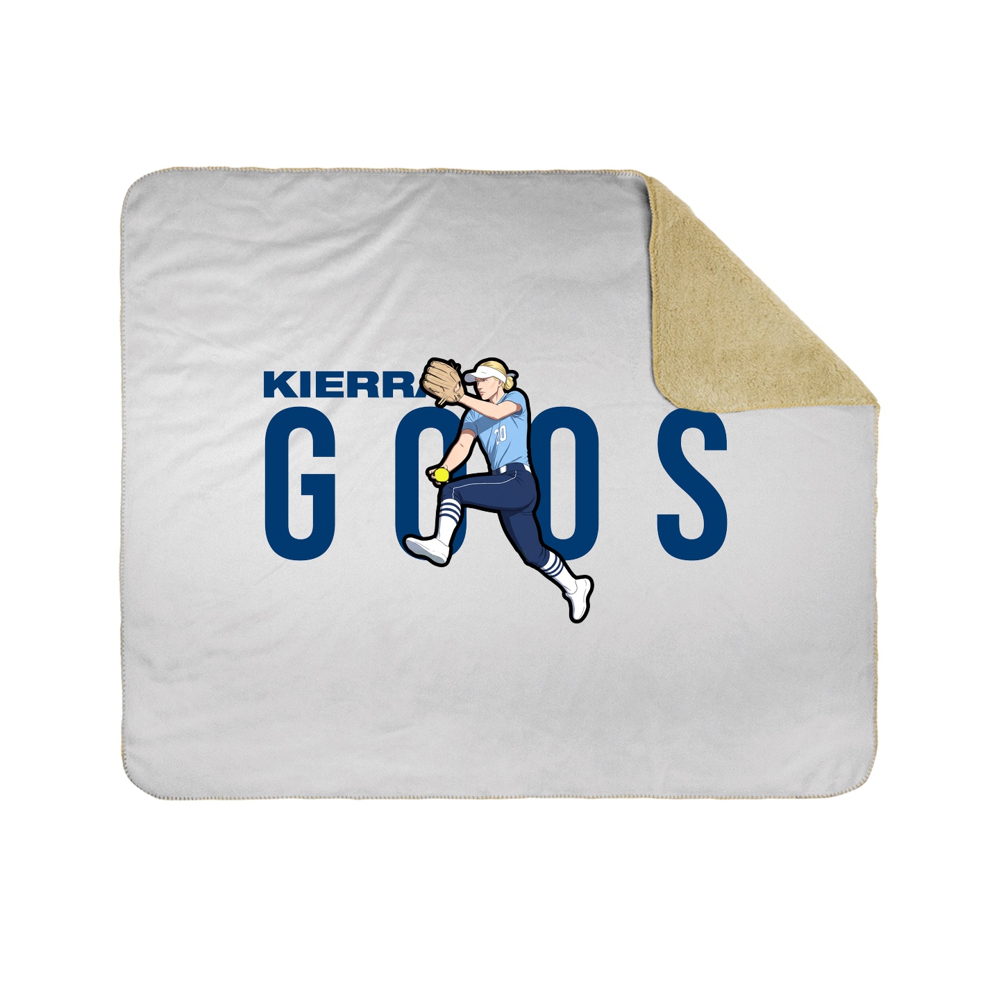 Throw Blanket — Player Name in White
