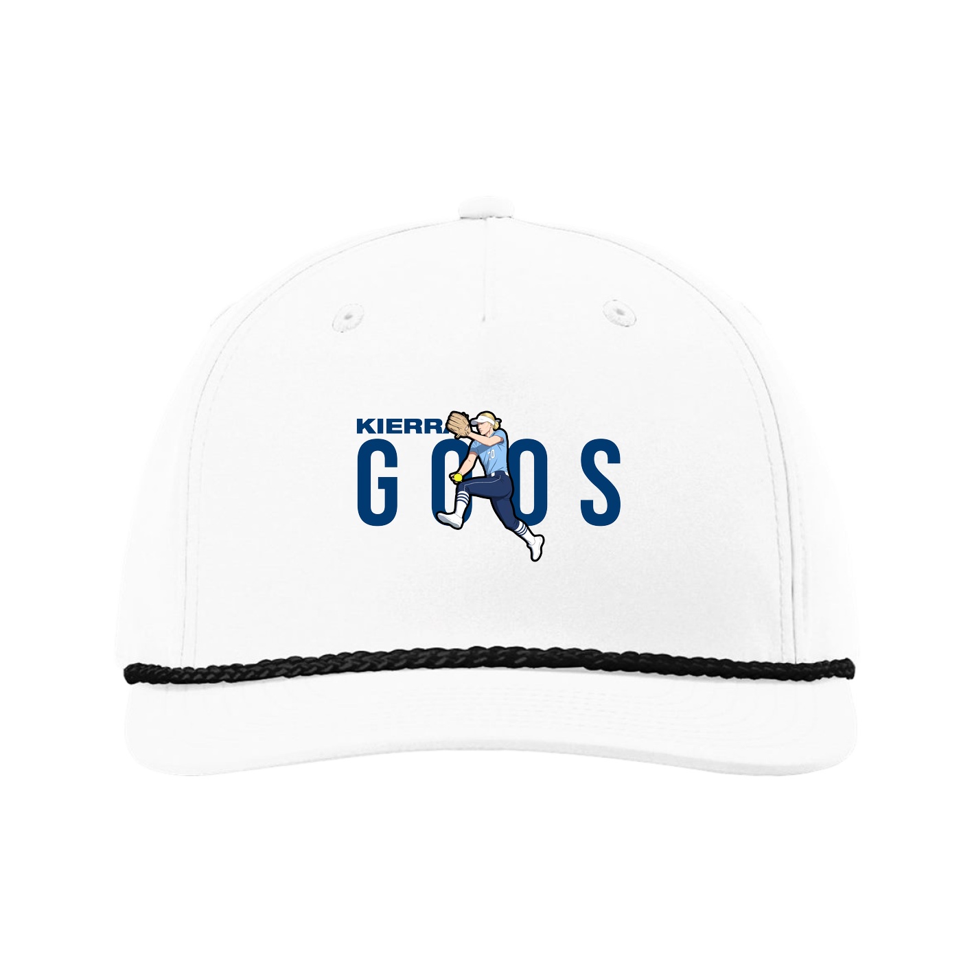 Five-Panel Classic Rope Cap — Player Name in White