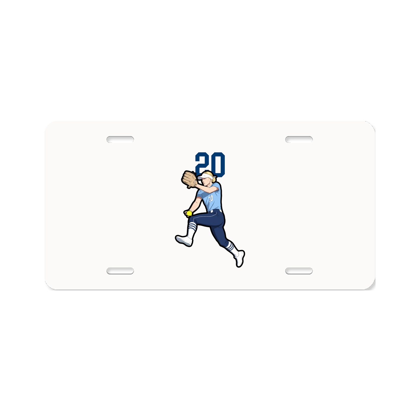License Plate — Number Top in Classic
